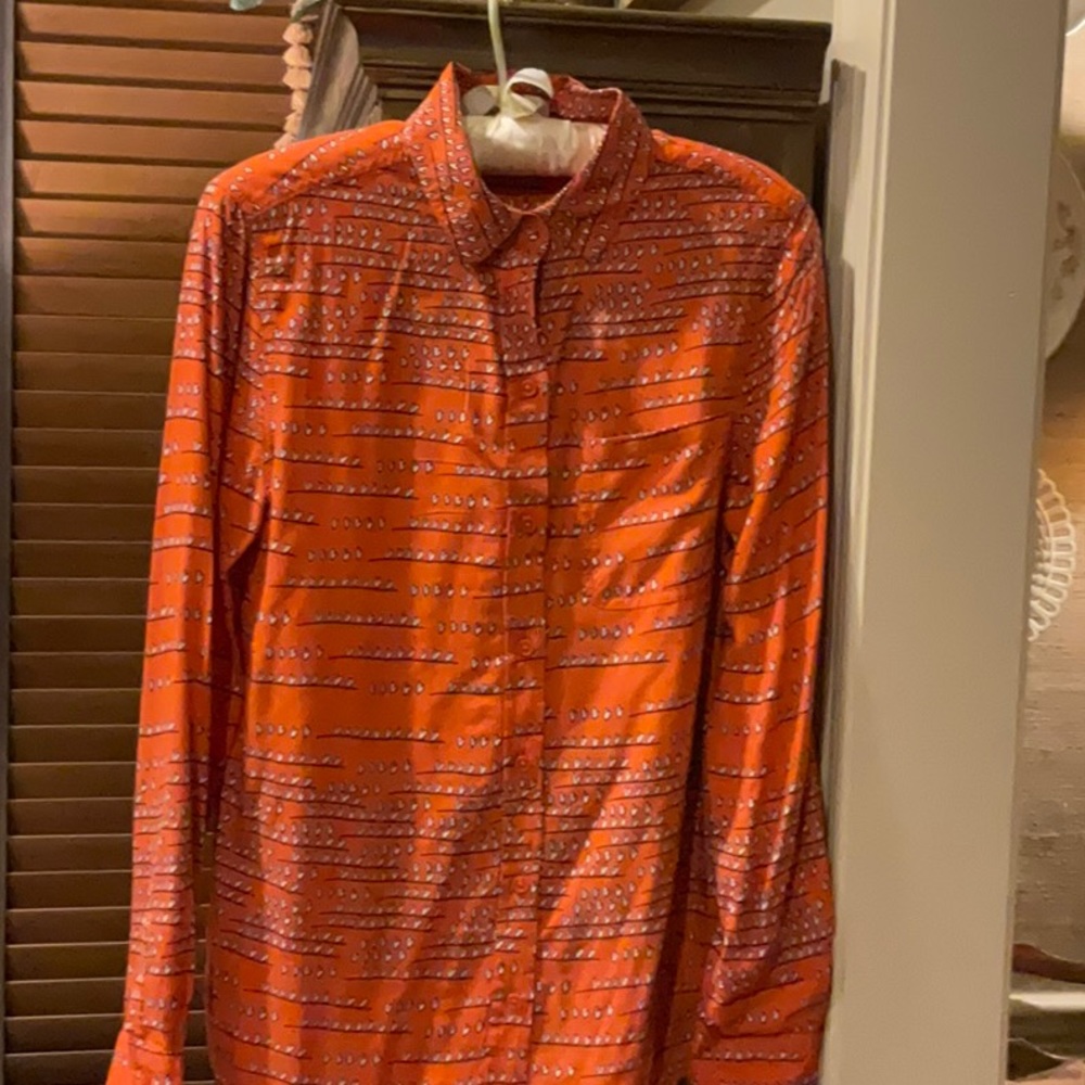 Orange “ heart” shirt.  Size S/P.  Made by BEACHLUNCHLOUNGE ( Anthropologie).